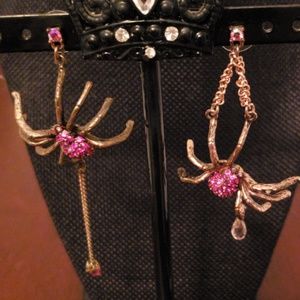 Betsey Johnson spider earrings